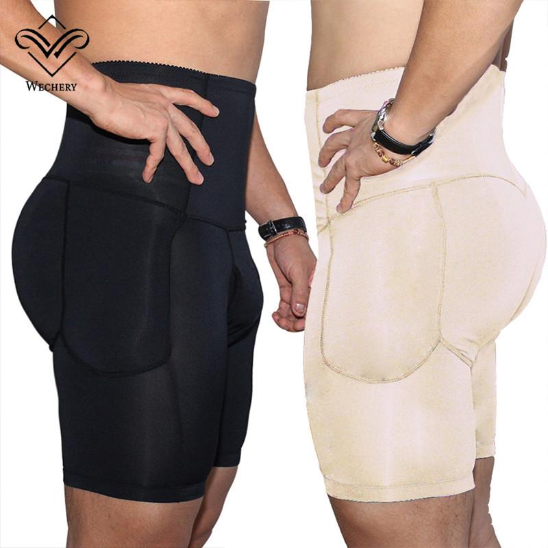 

Men' Body Shapers Wechery Slimming Shaper Bellies Control Panties Men' High Waist Underwear Plus Size Padded -6XL 4 Piece PadsMen