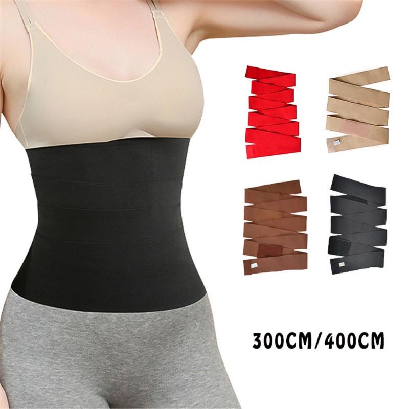 

Belts Slimming Trimmer Body Shaper Waist Trainer Corset Snatch Me Up Bandage Wrap Tummy Belt Shaperwear Stretch Bands, Black