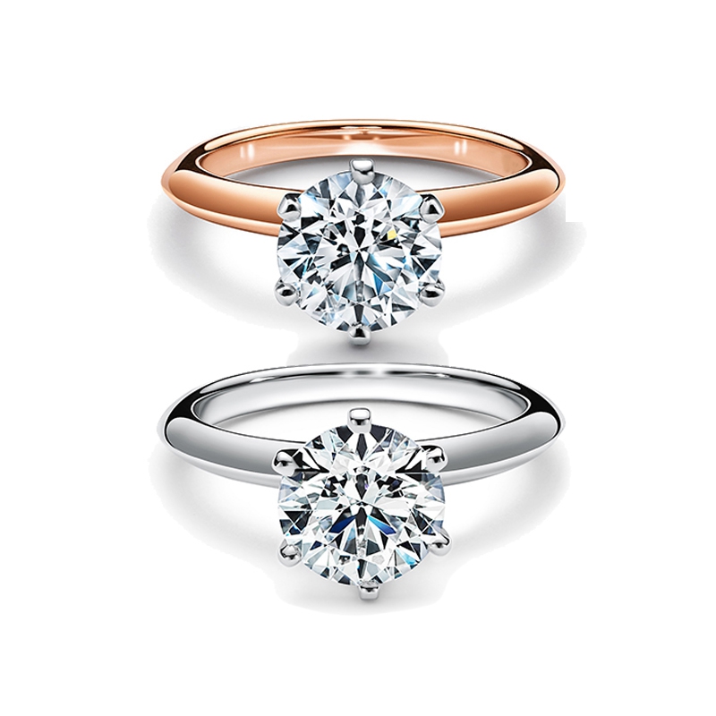 

s925 sterling silver luxury brand women2 diamond ring simple and generous wedding gift proposal marriage gift