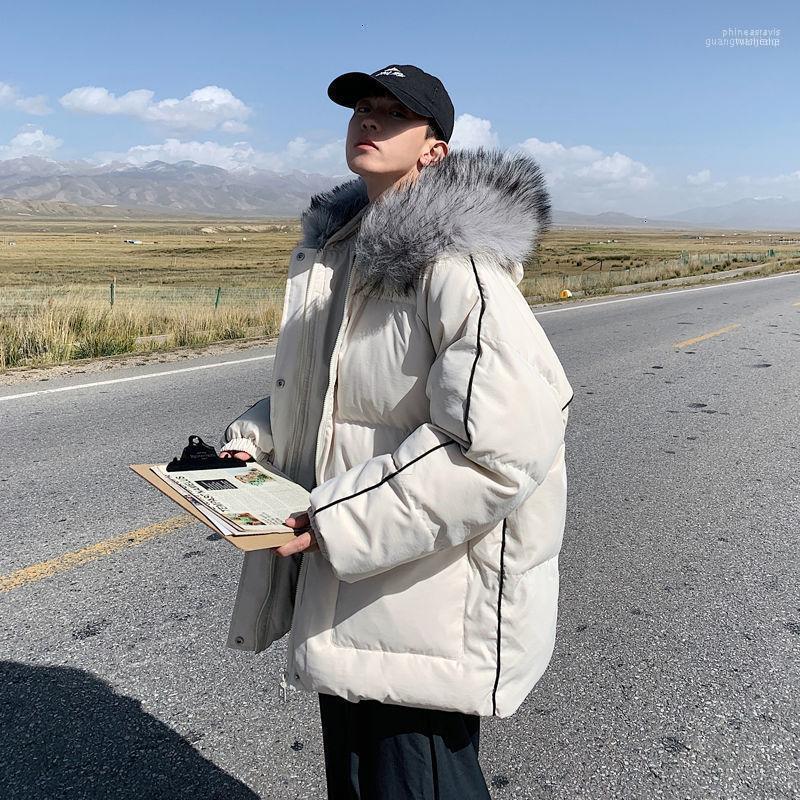 

Men' Casual Oversize Parkas 2022 Winter Woman Hooded Warm Coats Korean Streetwear Man Fashion Thicken Clothing1 Phin22, Black