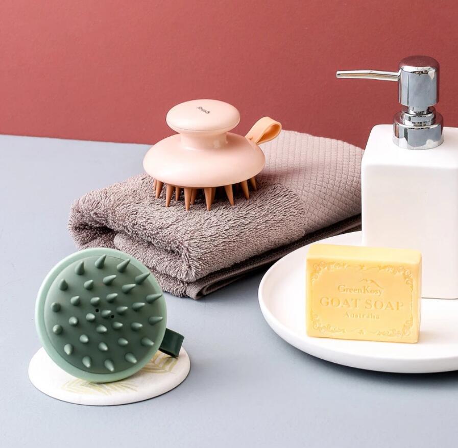 

Silicone Head Body Scalp Massage Brush Shampoo Brush Hair Washing Comb Shower Bath SPA