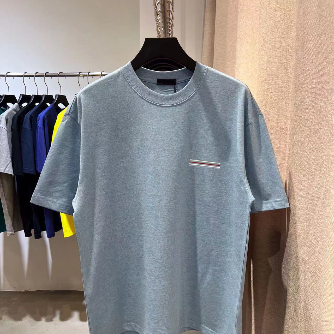 

Designer mens Balancaigas T shirts Summer short Sleeve waves tops Tee for men womens couple casual t shirt luxury T-shirts Fashion senior Pure cotton Balencaigas M-3XL, 2 navy blue