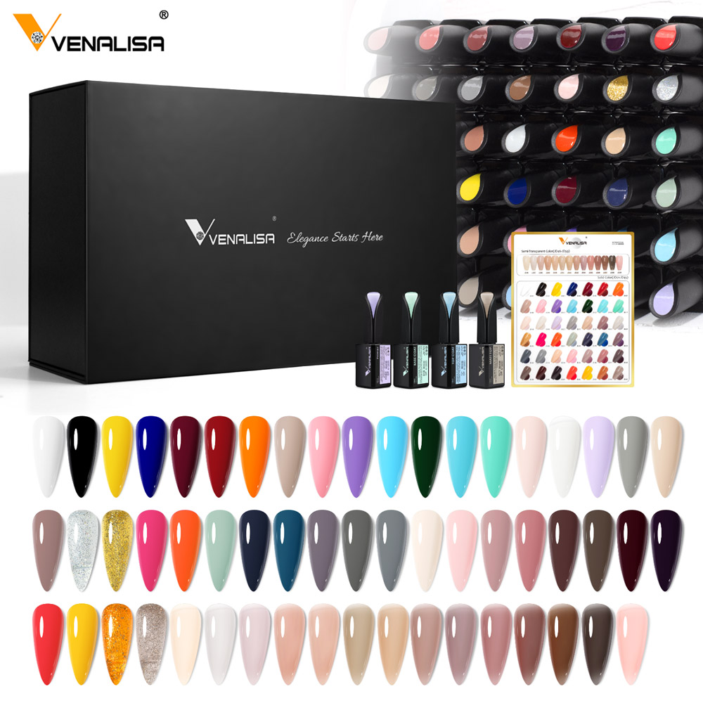 

VENALISA 15ml UV GEL POLISH KIT 60 PCS COLOR LED SOAK OFF GIFT BOX SET 60127K