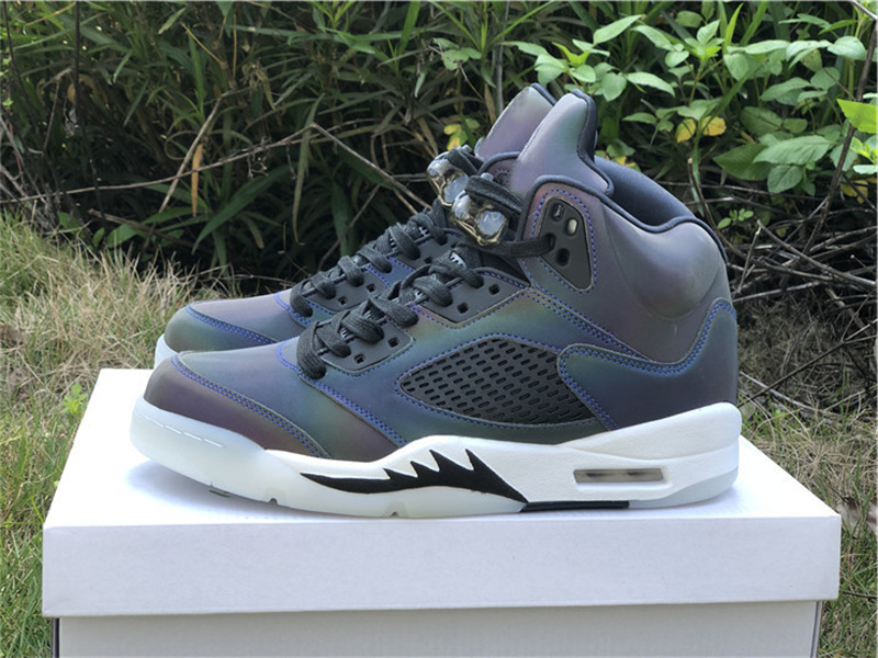 

Top Quality 5 5s WMNS Oil Grey Basketball Shoes Jumpman V Black Designer Sports Sneakers With Size, Customize
