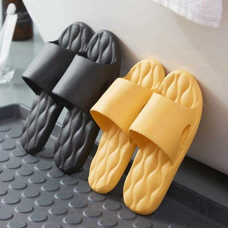 

Slippers Home Floor Flip Flops Lovers Indoor Sandals Bathroom Non-slip Slipper Solid Soft E Beach Casual Shoes, Style 1-orange