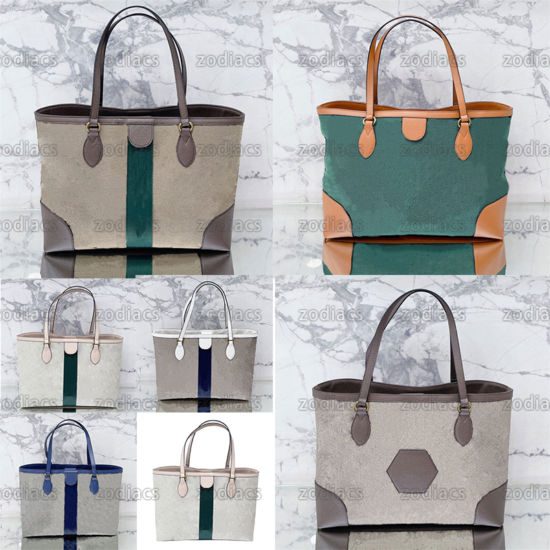 

Ophidia Tote bag Green and red webbing Canvas Leather Vintage Luxurys Shopping bag Handbags, Customize