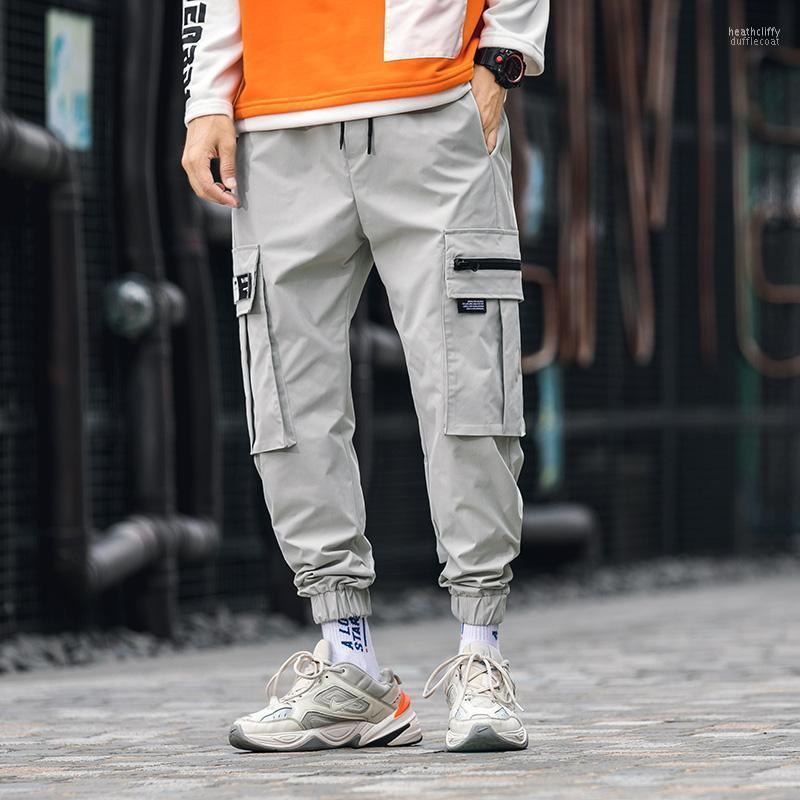 

Men's Pants BOATTAILHip Streetwear Sweatpants Ribbons Casual Men Slim Mens Joggers Side-pockets Man Trousers Pantalon Hombre Heat22, Black