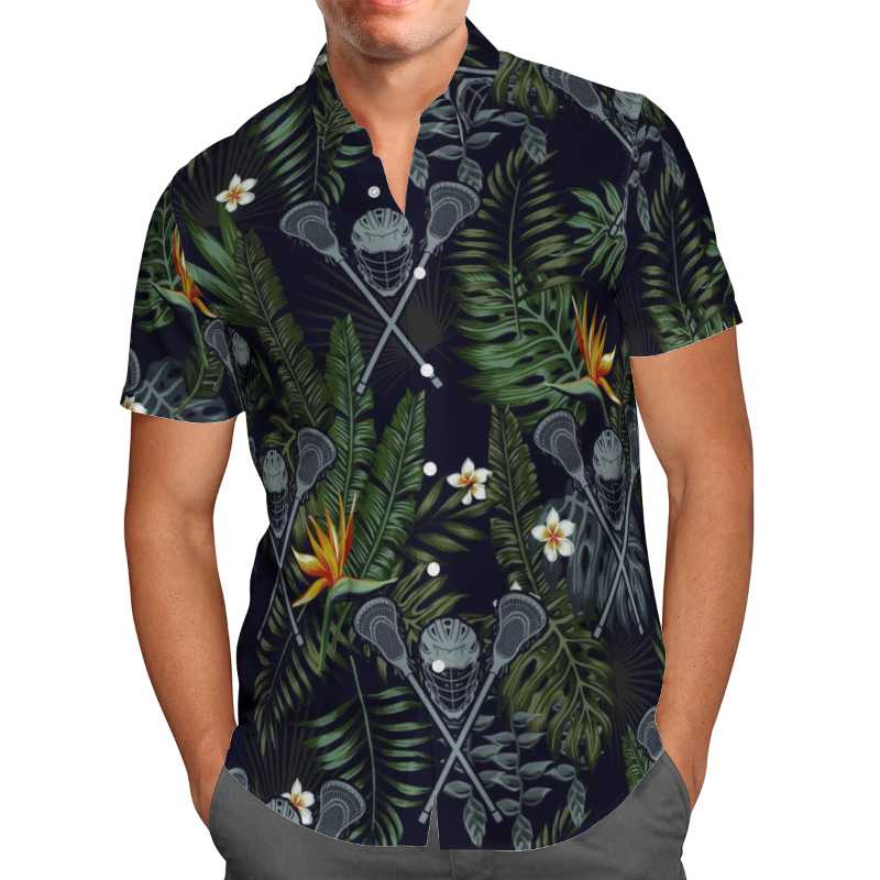 

Men's Casual Shirts Ice Hockey Print Short Sleeve For Men Loose Cardigan Button Plus Size Hawaiian Style Summer 2022 Ventilated Shirt, White;black