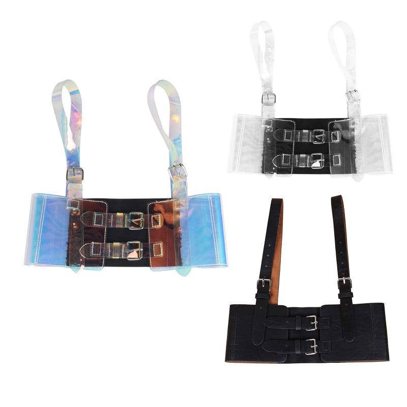 

Belts Underbust Corset Top With Strap Suspender Belt Steampunk Harness Waist BeltBelts, Black