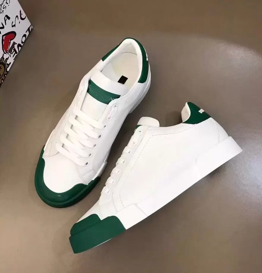 Luxury Mens White Leather Calfskin Nappa Portofino Sneakers Shoes. High Quality Brands Comfort Outdoor Trainers Men's Casual Walking EU38-46