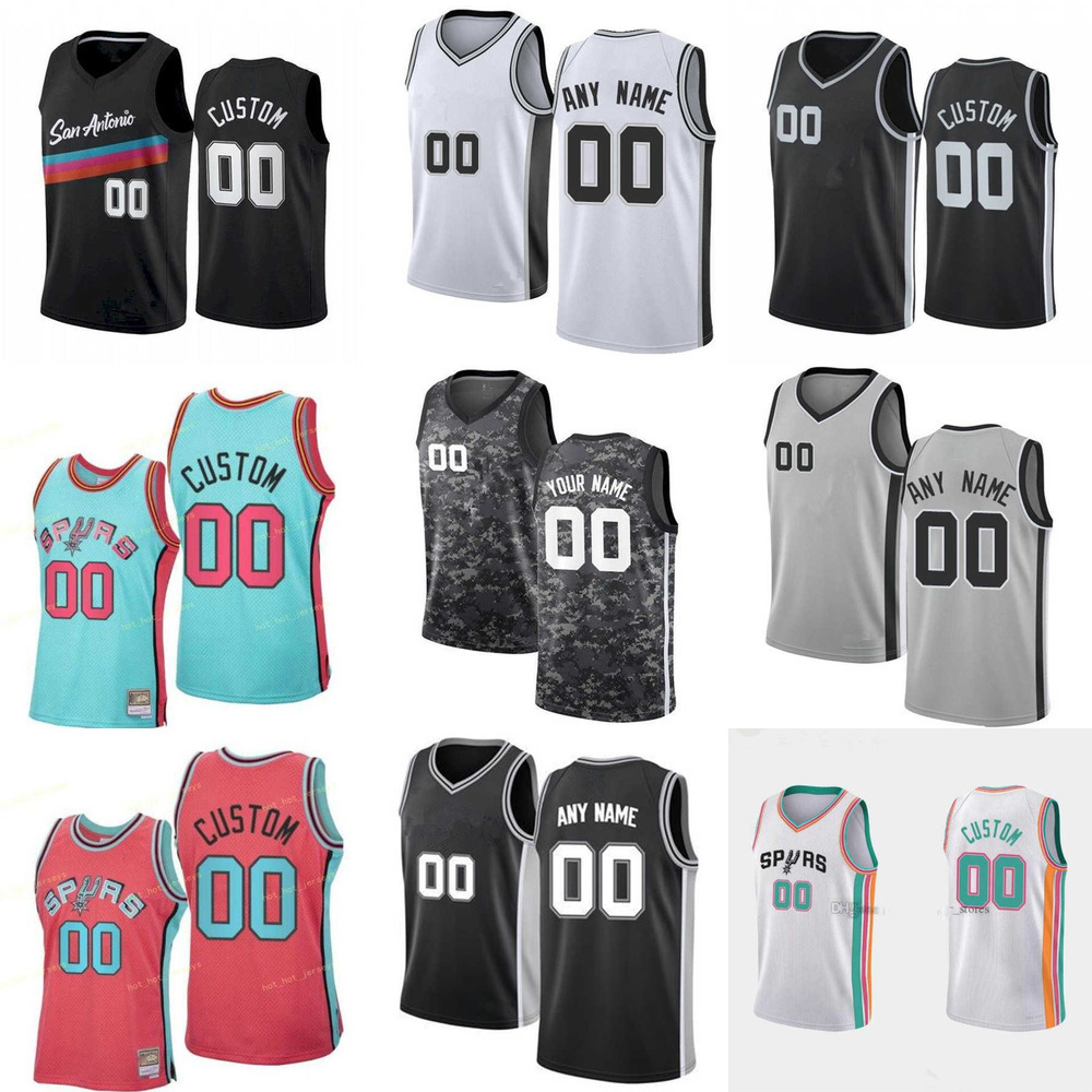 

Basketball Jerseys 75th Custom Men Women Youth San Antonio''Spurs''1 Lonnie Walker IV 15 Joe Wieskamp 35 Romeo Langford 31 Keita Bates-Diop, Blue