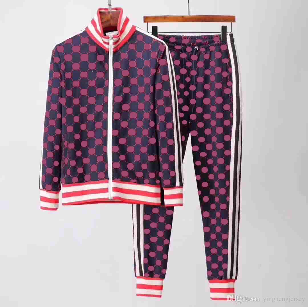 

Designer Tracksuit Men Luxury Sweat Suits Autumn fashion Mens Tracksuits Jogger Suits Jacket + Pants Sets leisure women's Sports Suit, Red