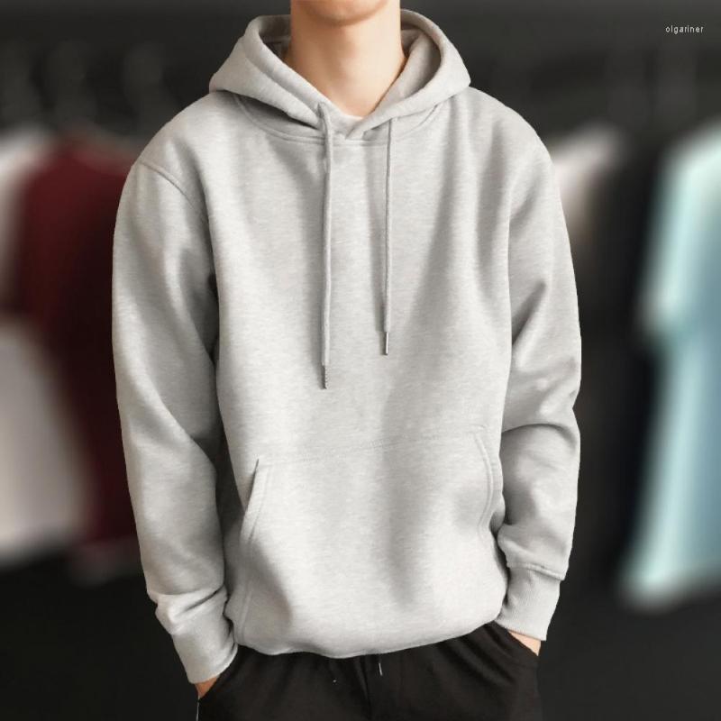 

Men's Sweaters Men Hoodie Soft Sweatshirt Comfy All Match Casual Pure Color Drawstring SweatshirtMen's Olga22, White