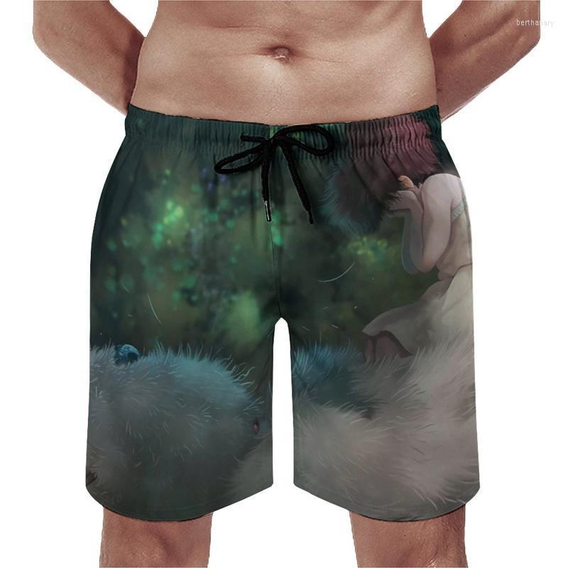 

Men's Shorts Mei Crying On Totoro Board Trenky Fluffy Belly Print Short Pants Males Elastic Waist Funny Swim Trunks Big SizeMen's Bert22, Style-4