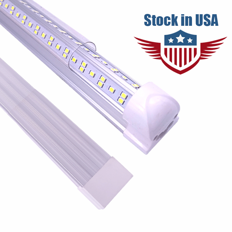 

led light shop bar 144W Integrated V Shape Tube T 8 4Ft 5Ft 6Ft 8 Ft Cooler Door Freezer Lighting High Efficiency Fluorescent Bulb Lamp Crestech888