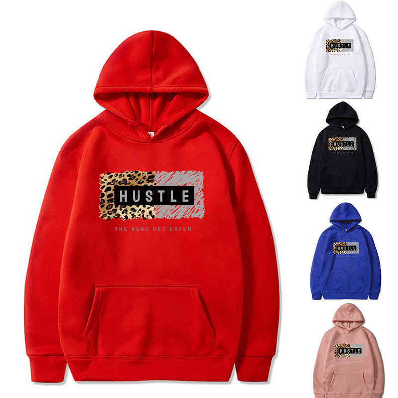 Hoodies Men and Women Sweatshirts Pullover Harajuku Letter HUSTLE Print Hoodie Streetwear Casual Fashion Loose Couples Clothing YL260526