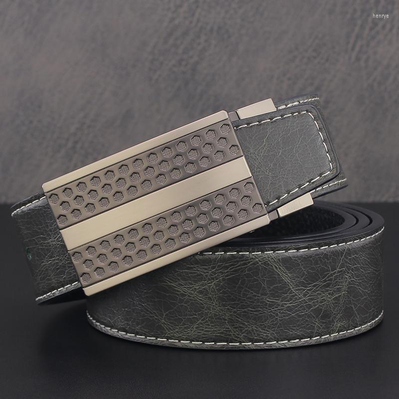

Belts Gray Sliding Buckle Designer Leather Men's Fashion Cowskin Denim Belt High Quality Cintos MasculinosBelts BeltsBelts, Green