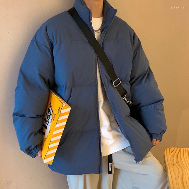 

Men's Down & Parkas NoEstaMal Thicken Warm 6 Color Loose Fashion Stand Collar Male Winter Coats Harajuku Cotton Padded Men Jackets Guin22, Black