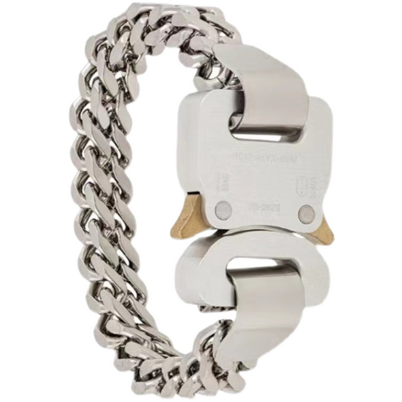 

1017 ALYX 9SM Double-Layer Chain Alloy Buckle Bracelet Simple Hip-Hop With The Same Bracelet Ins Tide Brand Fashion All-Match Jewelry