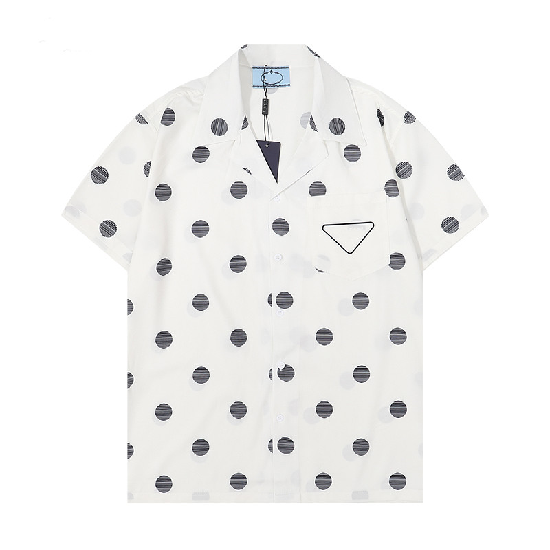 

22ss Mens Dress Casual Shirts Luxury Slim Silk T-shirt short sleeve Casual business clothing plaid brand various color M-3XL, As picture show