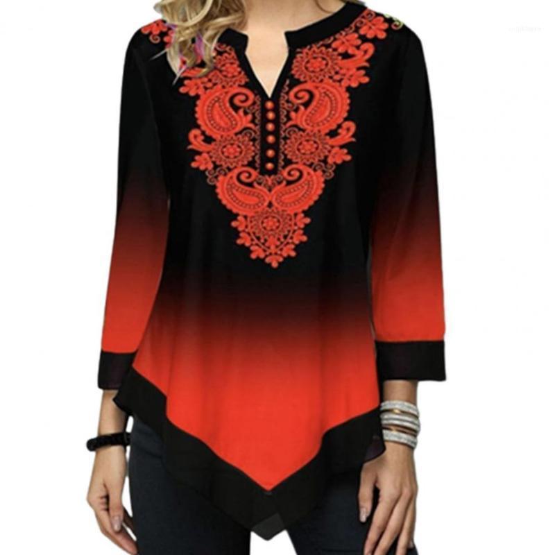 

Women Top Long Sleeve Woman T-shirts Gradient Color Polyester Fiber Lace Matching Fashion Blouse For Office Camisetas De Mujer Women's T-Shi, Sky blue