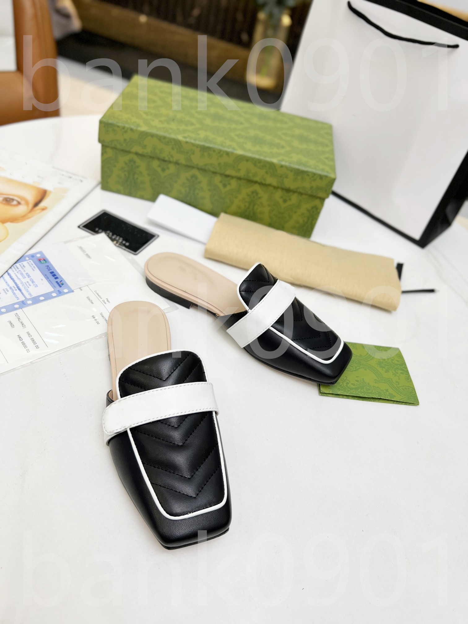 

Designer Slippers women Soft Leather Scuffs Flat Sandals sneaker triple farfetch loafers oversized trainers dress shoes sneakers size 35-41