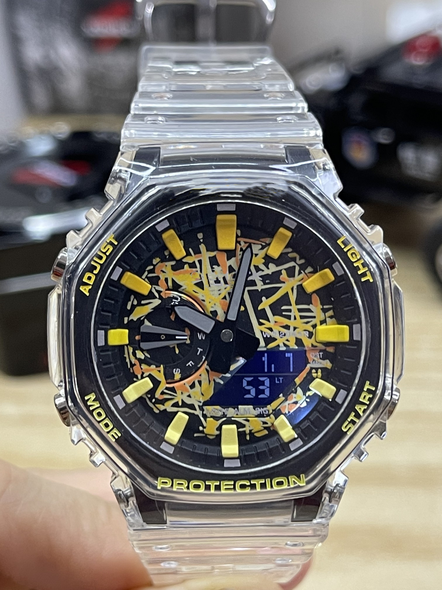 

2100 new men's running watch LED quartz clock sports men's shock, Ga-2100-8