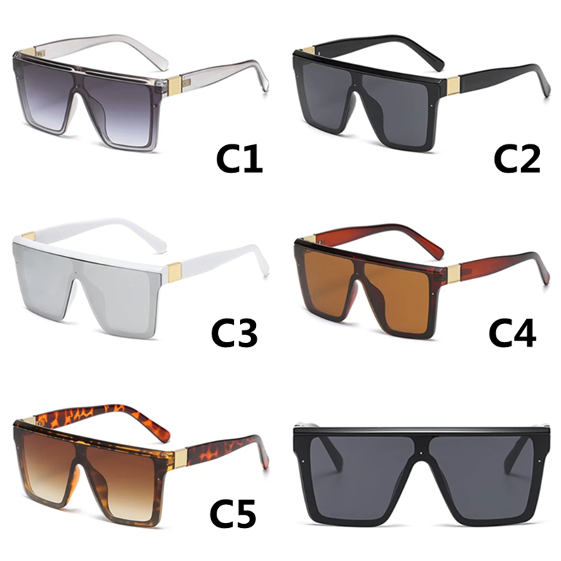 

Luxury Large Frame Retro Sunglasses For Women Men Shades Siamese Square Sun Glasses Uv400 Protection