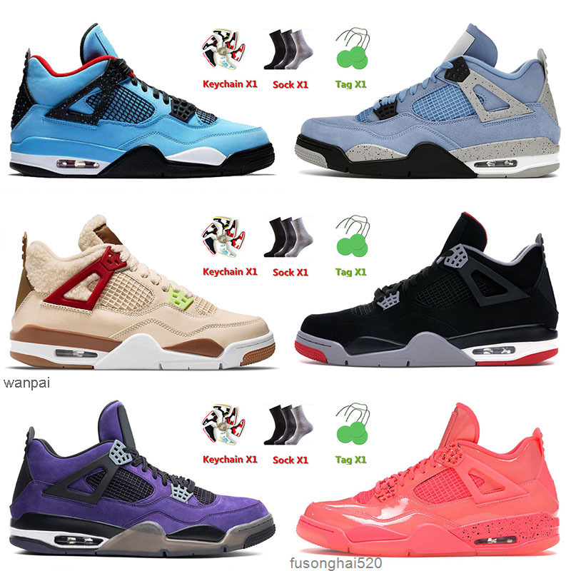 

2022 Arrival Basketball Shoes 4 4s IV Jumpman Sneakers Retro Cactus Jack University Blue Bred Taupe Haze Red Thunder Desert Moss Sail JORDON, D5 40-47