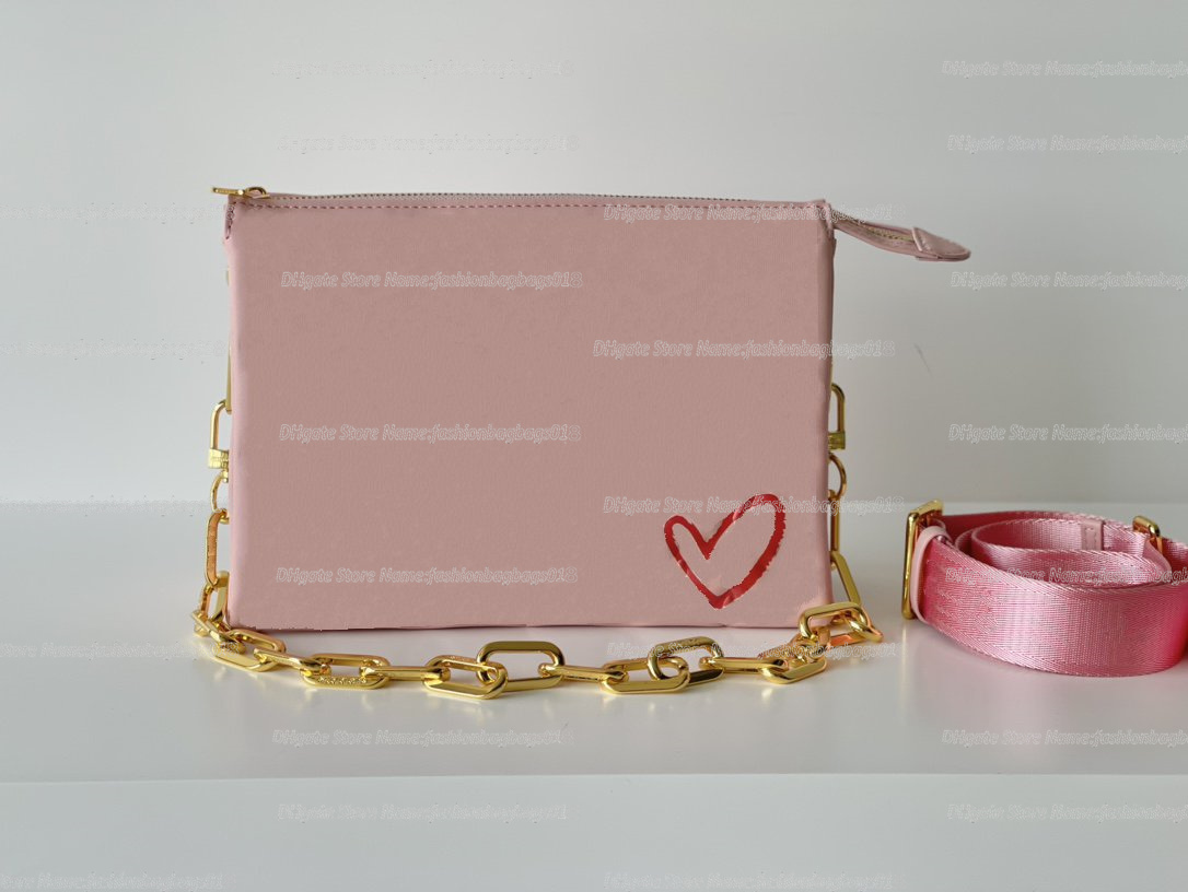 

COUSSIN Handbag high quality Luxury Designer Bags leather Womens crossbody fashion Messenger wallet handbags Shoulder Bag pink colors