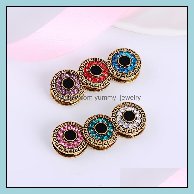 

Pins Brooches Jewelry Wholesale- 12Pcs/Lot Mix Color Classic Round Magnet Brooch Hijab Accessories Muslim Pin Scarf Buckle Drop Delivery 20