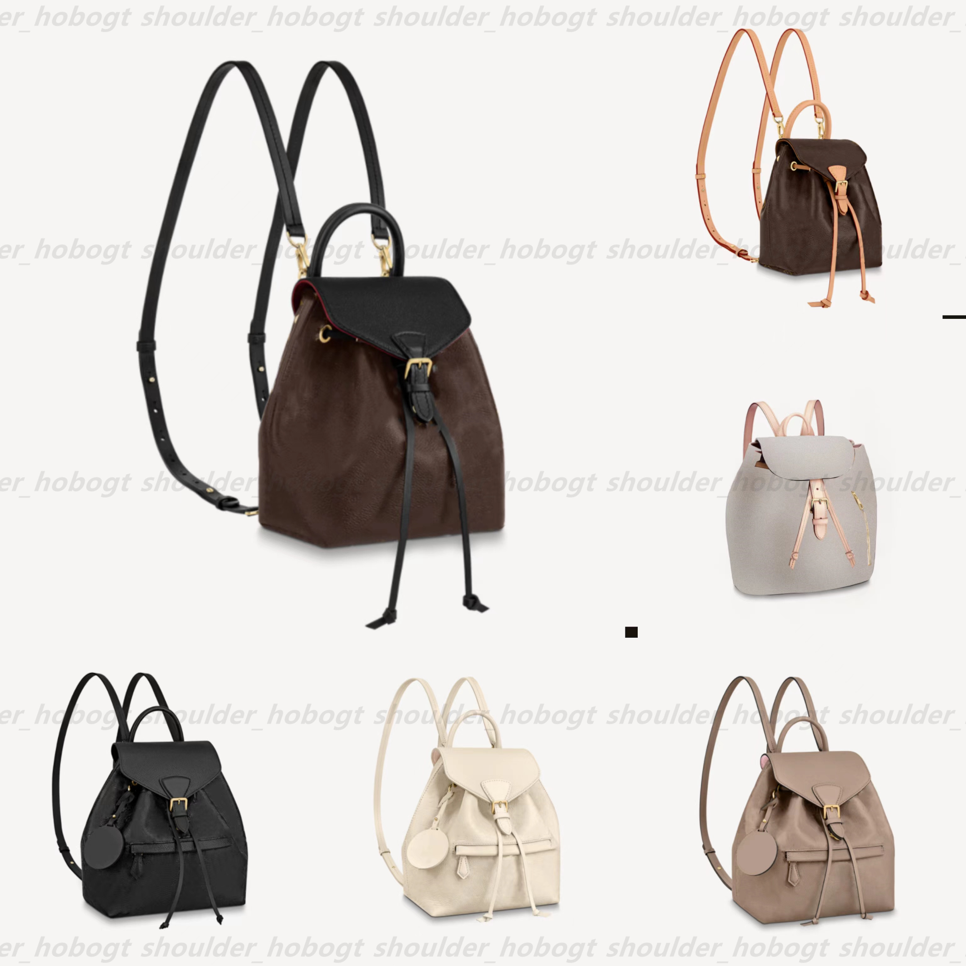 

designs napshot bager luxury School Bags M45502 Backpacks MONTSOURIS School Bag Fashion Zipper SPERONE rucksack mochila back packs bookbags city Genuine Leather, Mon0gram brown -big