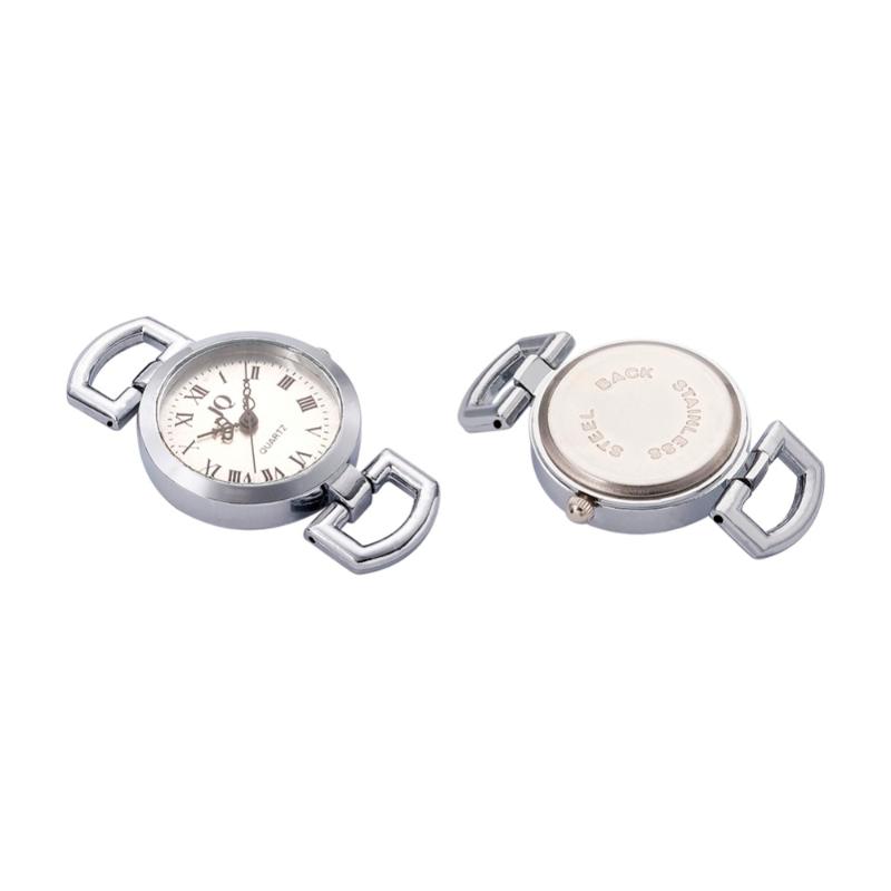 

Wristwatches 10pcs Platinum Alloy Watch Face Flat Round Head Components For DIY 28~29x26x9mm, Hole: 10x5mm, As pic