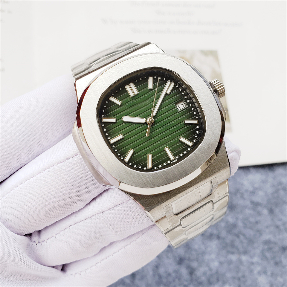 

New Men's Automatic machinery Watch Stainless Steel Crystal Luxury Home Local Blue watches, Green