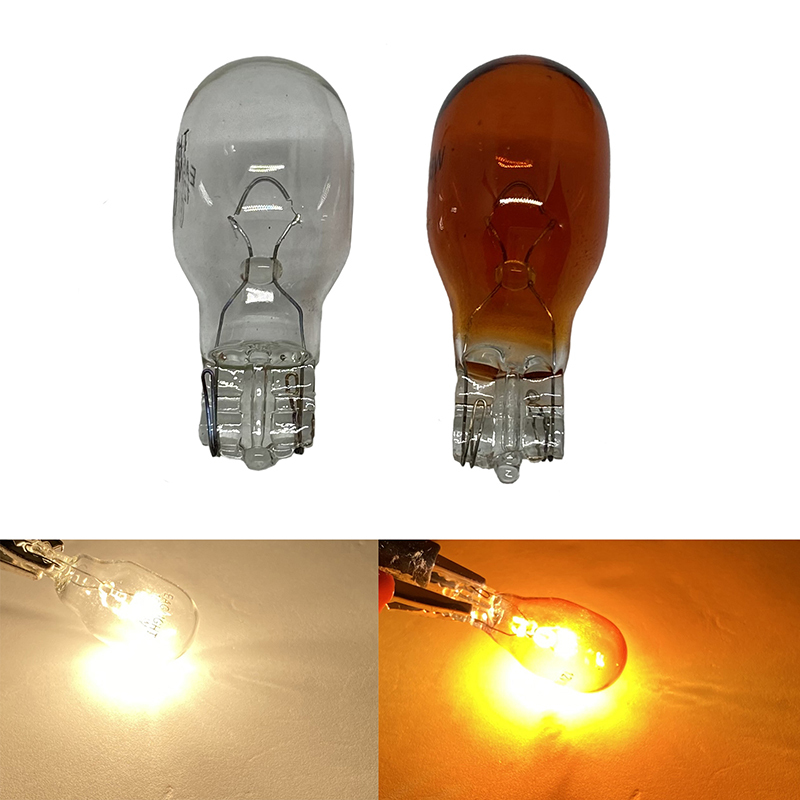 

New 10pcs T13 10W T15 W16W Halogen Lamp Clear Glass Warm White Amber DC 12V 16W Interior Light Clearance Light Halogen Light Bulbs