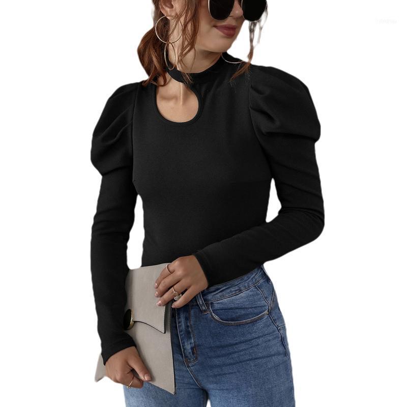

Women' Blouses & Shirts T-shirt, Sexy Long Sleeve Slim Top For Vacation Travelling Dating Party Pography, Black