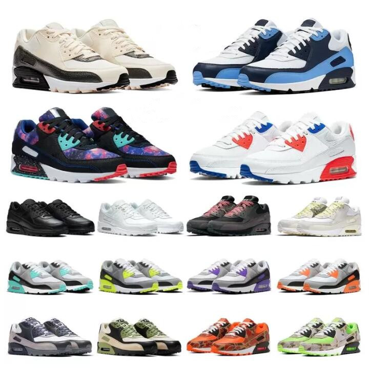 

wholesale 90 running shoes 90s men women chaussures Camo UNC USA Ultramarine Supernova Triple black white CNY mens trainers Outdoor air Sports Sneakers