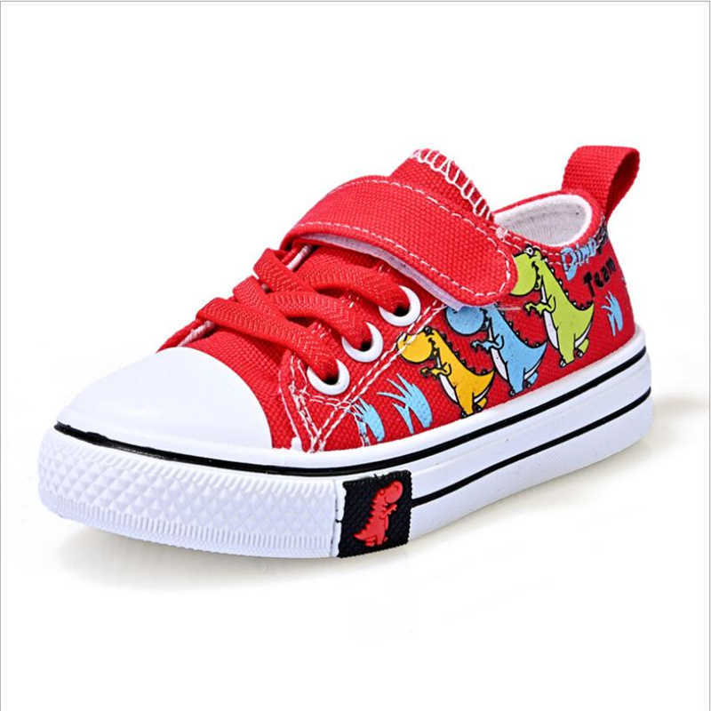 

Dinosaur Children Canvas Shoes Boys Sneakers Breathable Casual Shoes Girls New Kids Tennis Shoes For Shallow Mouth, Yellow