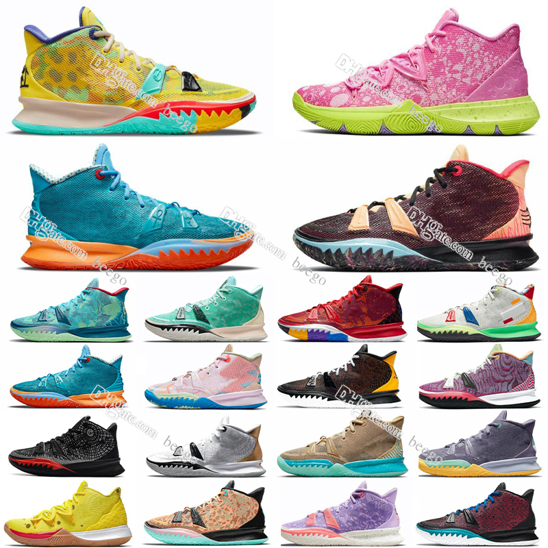 

new Kyrie 7 Kyries Basketball Shoes Collection Special FX Pre-Heat VIII mens Men Gold Daybreak Beach Vibes Sisterhood Icons of Sport Citron Pulse Tennis Sneakers for, Bubble bag + shoe box