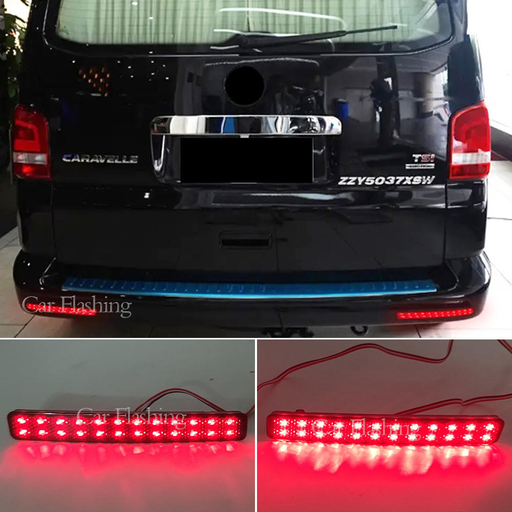 

1Set For Volkswagen VW T5 LED Rear Bumper Reflector Light Transporter Caravelle Multivan 2003-2011 Tail Brake Stop Signal Lamp