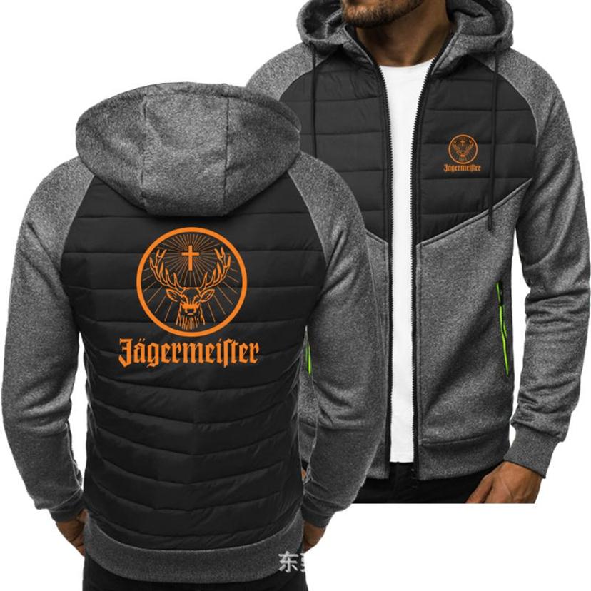 

Men's Hoodies & Sweatshirts 2021 Jagermeister Printed Cotton Hoodie Spring Autumn Jacket Casual Sweatshirt Long Sleeve Zip 3x2924, Black