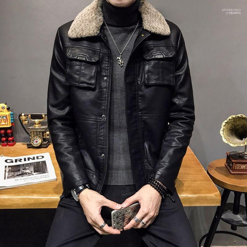 

Men's Down & Parkas Cotton-padded Clothes 2022 Autumn Winter Style Can Detach Collar Loose Casual Youth Wear1 Phin22, Black