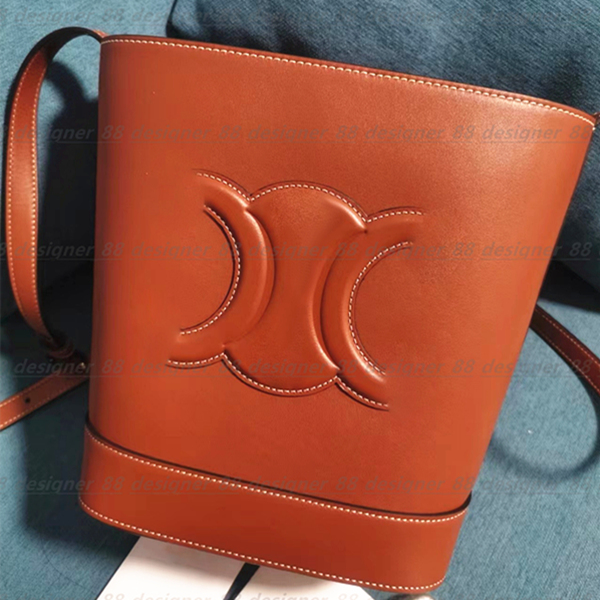 

High quality Genuine leather Bag hobo Women's men Drawstring tote crossbody Luxury bucket bag Designer fashion TRIOMPHE wallet card pockets handbag Shoulder Bags, Black