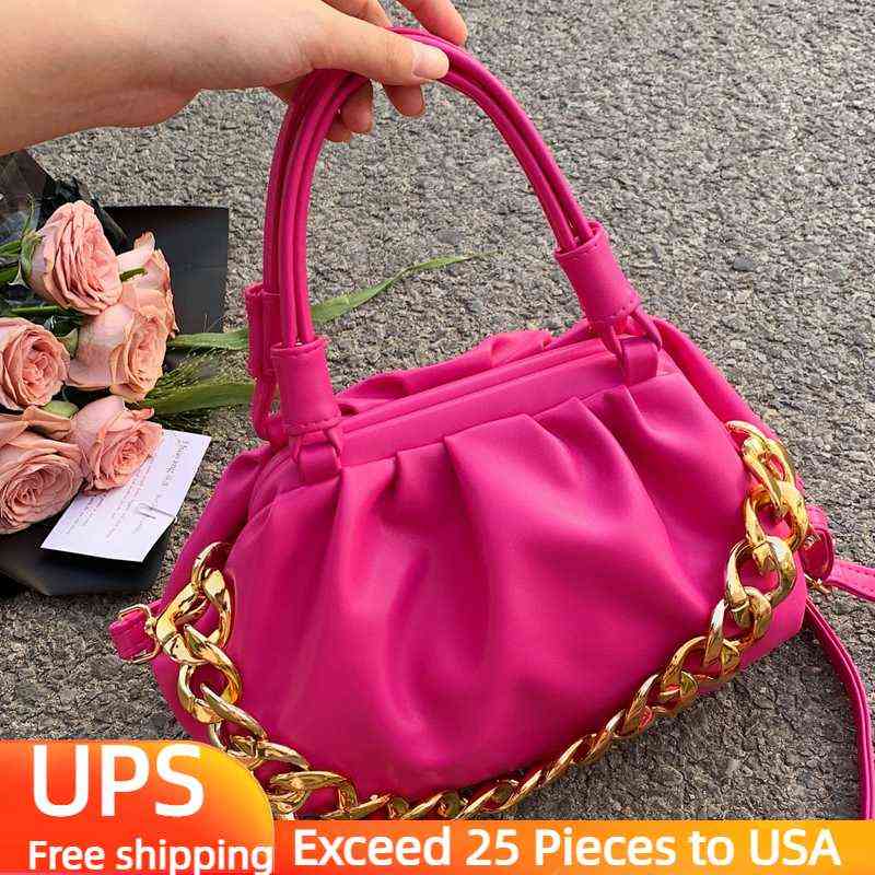 

Evening Bags 8 Colors Small Shoulder Tote for Women Trend Luxury Designer Handb 220822, Rose red
