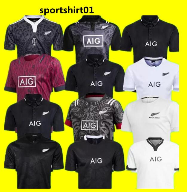 2021 Tous les maillots de Super Rugby noir Arrivée Belle chemise Polo Maillot Camiseta Maglia