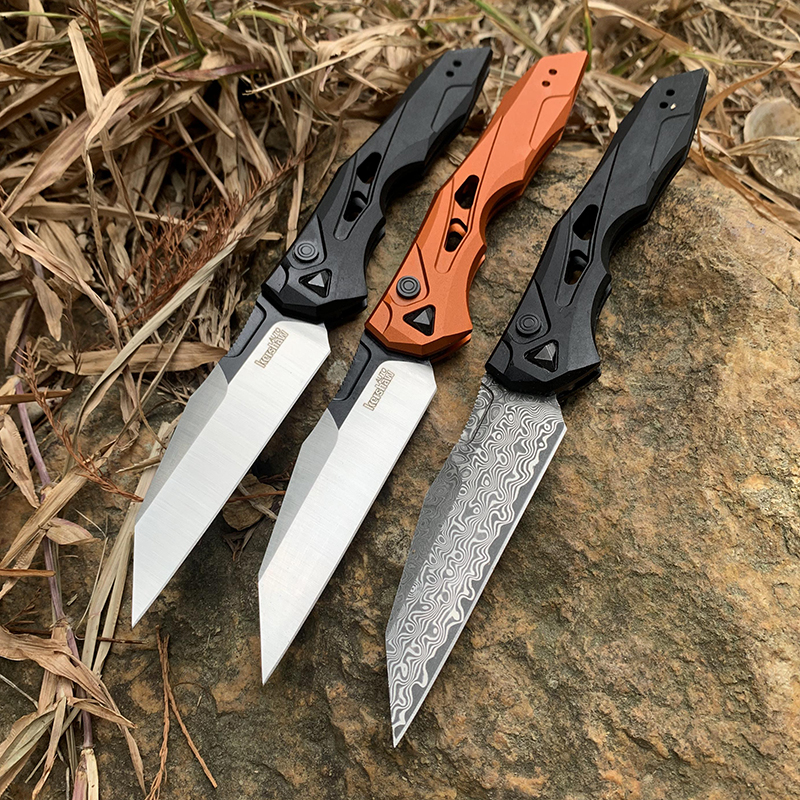 

Kershaw 7650 Quick Opening Folding Knife Damascus /CPM-154 Blade EDC Outdoor Camping Hunting Tactical Survival Pocket Knife Aluminum Handle