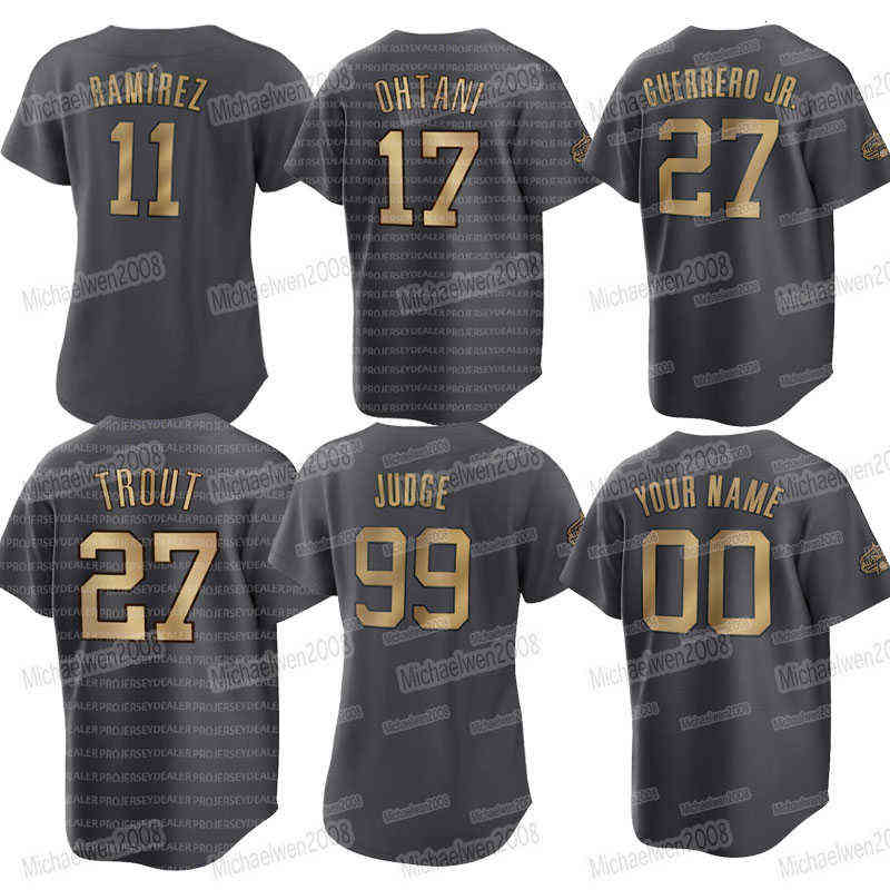 

American League All Star Baseball Jersey Giancarlo Stanton Aaron Judge Xander Bogaerts Tim Anderson Yordan Alvarez Shohei Ohtani Byron, Men cool base
