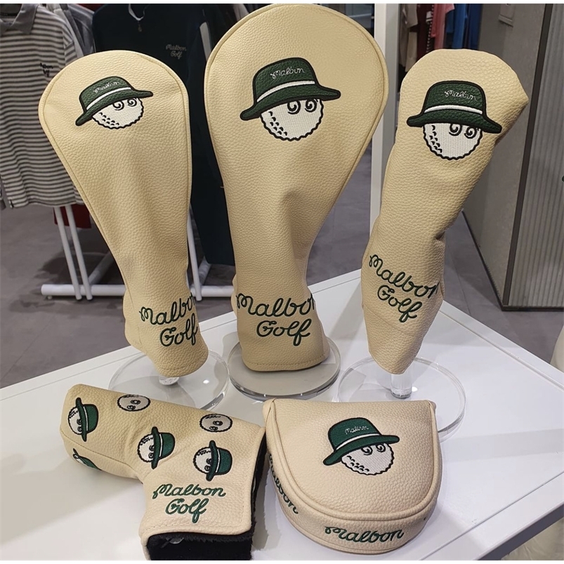

Malbon Design Golf Club Driver Fairway Woods Hybrid UT Putter and Mallet Putter Head Protection Cover 5 set 220623
