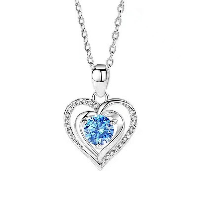 

Pendant Necklaces Heart Shaped Diamond Necklace For Women Fashion Jewelry Choker Valentine's GiftPendant
