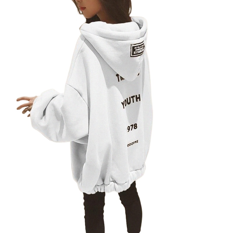 

women' Hoodies & Sweatshirts Hooded Sweatshirt Women Long Sleeve Loose Large Size Zipper Letter Print Sleeves Hoodie e2M7#, Pp